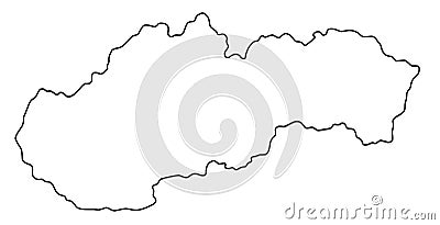 Slovakia map outline vector illustration Vector Illustration