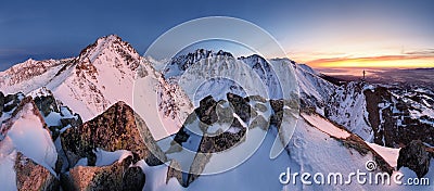 Slovakia mountain lanscape panorami in Tatras Stock Photo