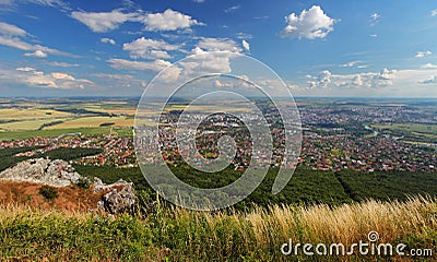 Slovakia - Nitra city from Zobor peak Stock Photo