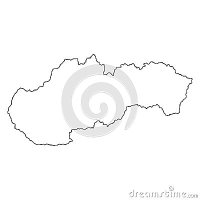Slovakia Outlline Map. Stock Photo