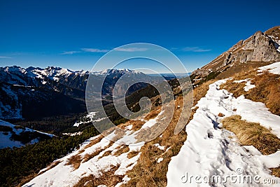 Slovakian Belianske Tatry mountains landscape Stock Photo