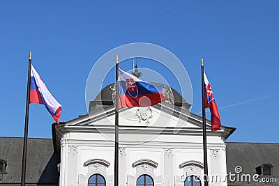 Slovakian flag Stock Photo