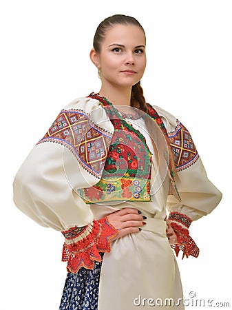 Slovakian folklore clothes traditional Stock Photo