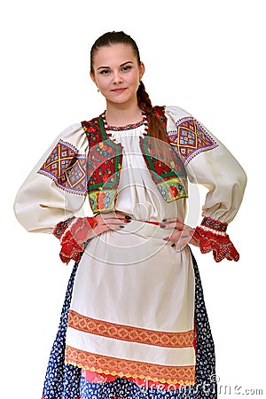 Slovakian folklore clothes traditional Stock Photo