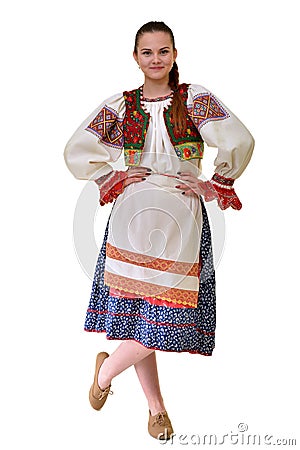 Slovakian folklore clothes traditional Stock Photo