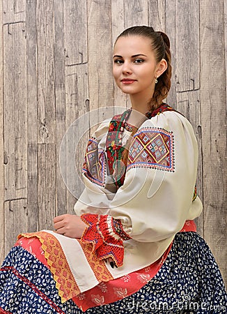 Slovakian folklore clothes traditional Stock Photo