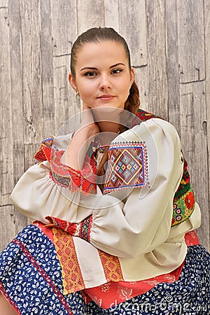 Slovakian folklore clothes traditional Stock Photo