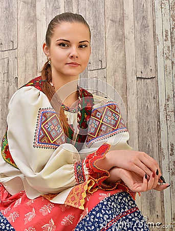 Slovakian folklore clothes traditional Stock Photo