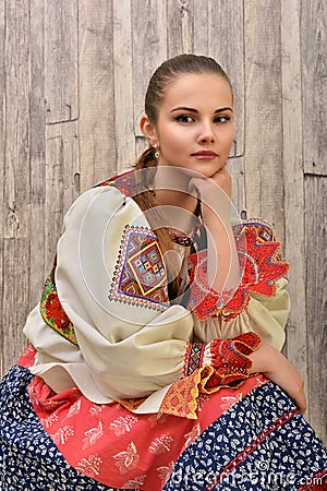 Slovakian folklore clothes traditional Stock Photo