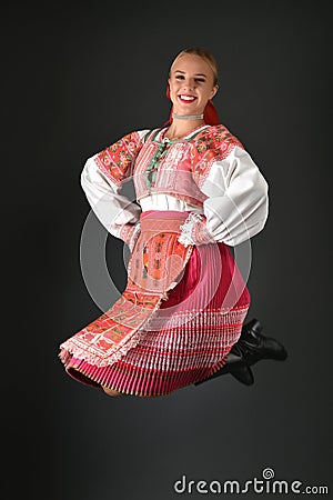 Slovakian folklore woman Stock Photo