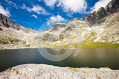 Slovakian Spiski lakes Tatry mountains Stock Photo