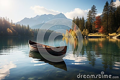 Slovakias gem Strbske Pleso, a majestic lake in High Tatra National Park Stock Photo