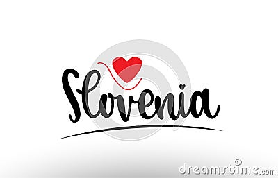 Slovenia country text typography logo icon design Vector Illustration