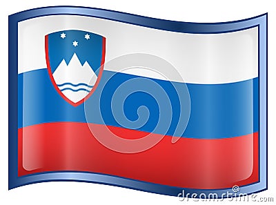 Slovenia Flag icon Vector Illustration