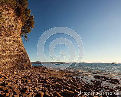 Slovenian coast, view from Debeli rti Stock Photo