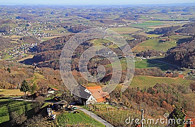 Slovenian countryside nearly city Maribor Stock Photo