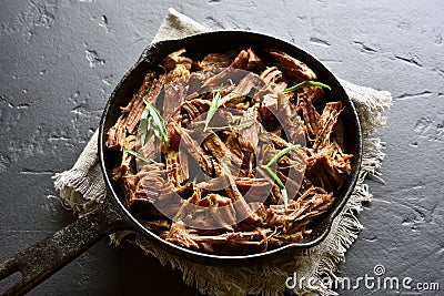 Slow cooked italian beef for sandwiches Stock Photo