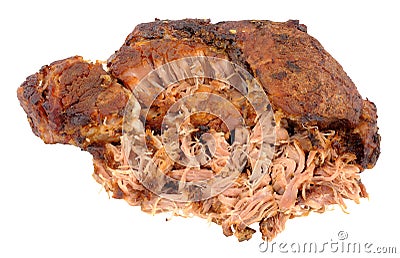 Slow Cooked Pulled Pork Meat Stock Photo