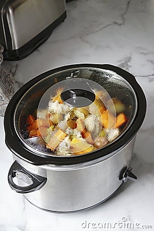 Slow Cooker - Chicken Stew Stock Photo