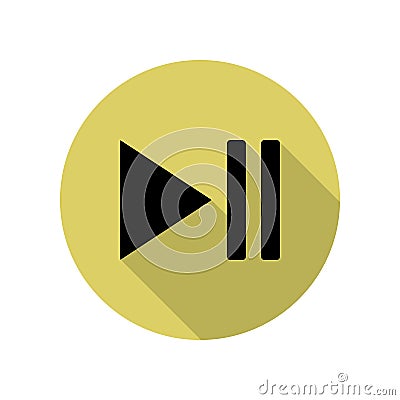 slow-motion sign long shadow icon. Simple glyph, flat vector of web icons for ui and ux, website or mobile application Stock Photo