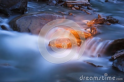 Slow river stream Stock Photo