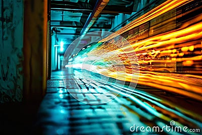 slow shutter speed and matrix code slow shutter speed images wi Stock Photo