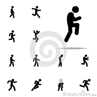 slowly, sneaking icon. Walking, Running People icons universal set for web and mobile Stock Photo