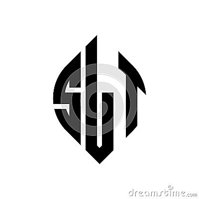 SLT circle letter logo design with circle and ellipse shape. SLT ellipse letters with typographic style. The three initials form a Vector Illustration