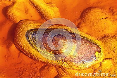 The sludge coming from the mines of Rio Tinto, Huelva, Spain Stock Photo