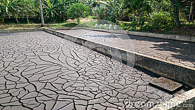 Sludge of Waste water treatment plant in sri lanka Stock Photo