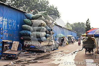 The slums in the city Editorial Stock Photo