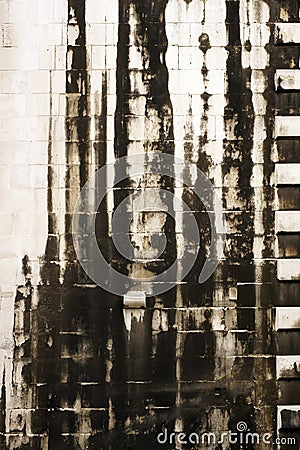 Slurred wall with deposits Stock Photo