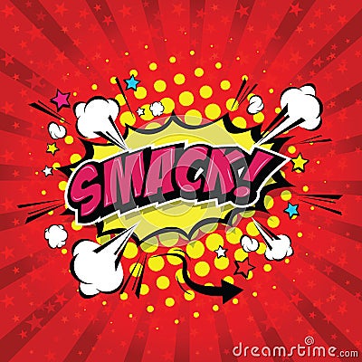 Smack! Comic Speech Bubble. Vector Eps 10 Vector Illustration