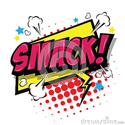 Smack! Comic Speech Bubble. Vector Eps 10. Vector Illustration