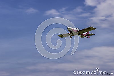 Small Aircraft flying in the sky near Mountain City, Tennessee Editorial Stock Photo