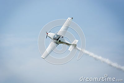 Small airplane in flight Editorial Stock Photo