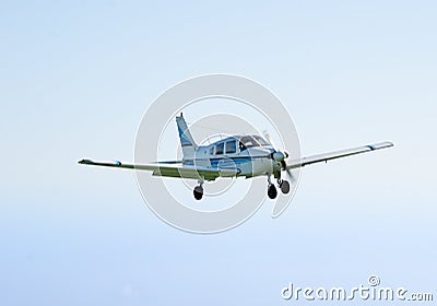 Small airplane flying Stock Photo