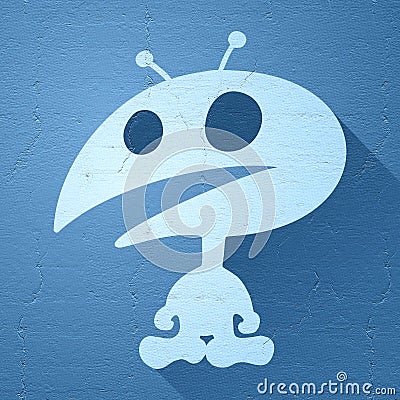 Small alien icon Stock Photo