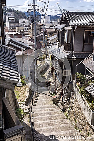 Small alley stairs Stock Photo