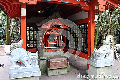 Small altar shrine of Aoshima Shrine of Miyazaki Editorial Stock Photo