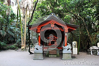 Small altar shrine of Aoshima Shrine of Miyazaki Editorial Stock Photo