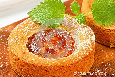 Small apple filled cakes Stock Photo