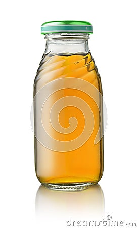 Small apple juice bottle Stock Photo