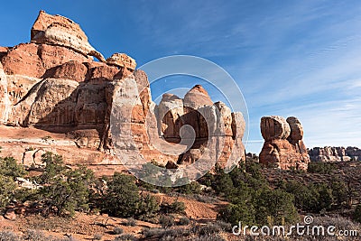 Dramatic Chesler Park withing the Needles District, Utah Stock Photo
