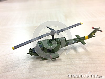 Small army helicopter hobby model toy Stock Photo