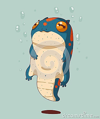 small axolotl Vector Illustration