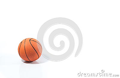 Small Basketball for kids or pet on isolated white background. Stock Photo