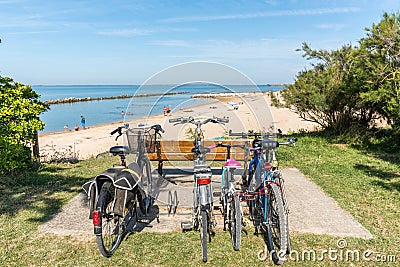 Small beach between Rochefort and La Rochelle, in France Stock Photo