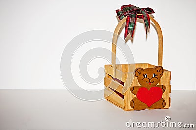 Small Bear Basket Stock Photo