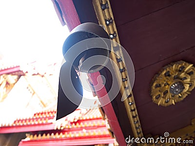 Small bells The Marble Temple Wat Benchamabophit in Bangkok Th Stock Photo